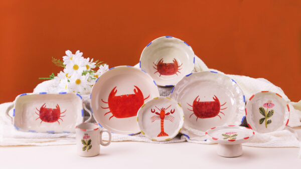 Hand-painted Plate - Lobster - 5.2" - Image 3