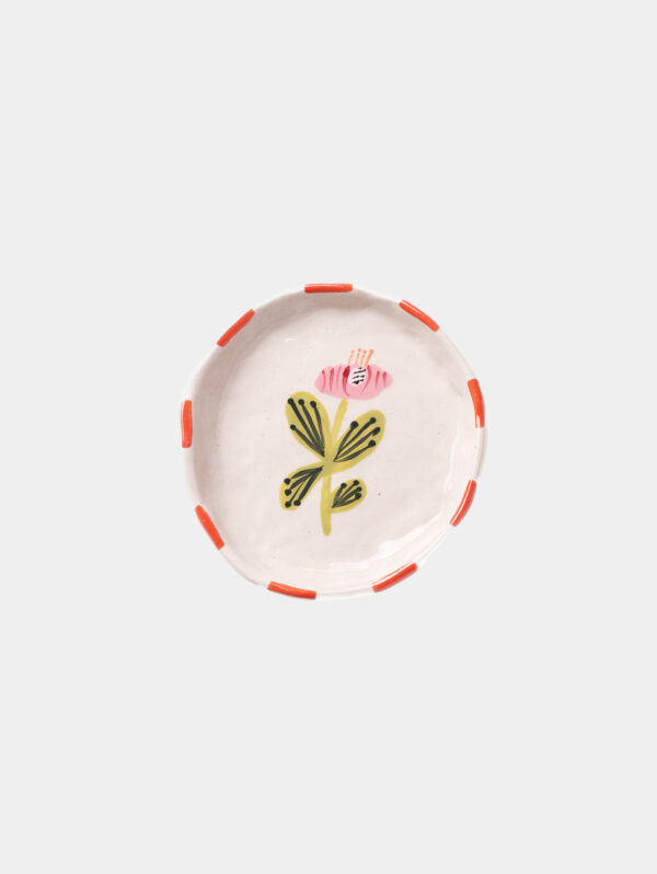 Hand-painted Plate - Flower - 5.2"