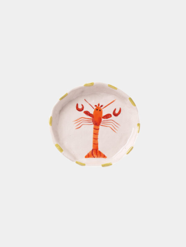 Hand-painted Plate - Lobster - 5.2"