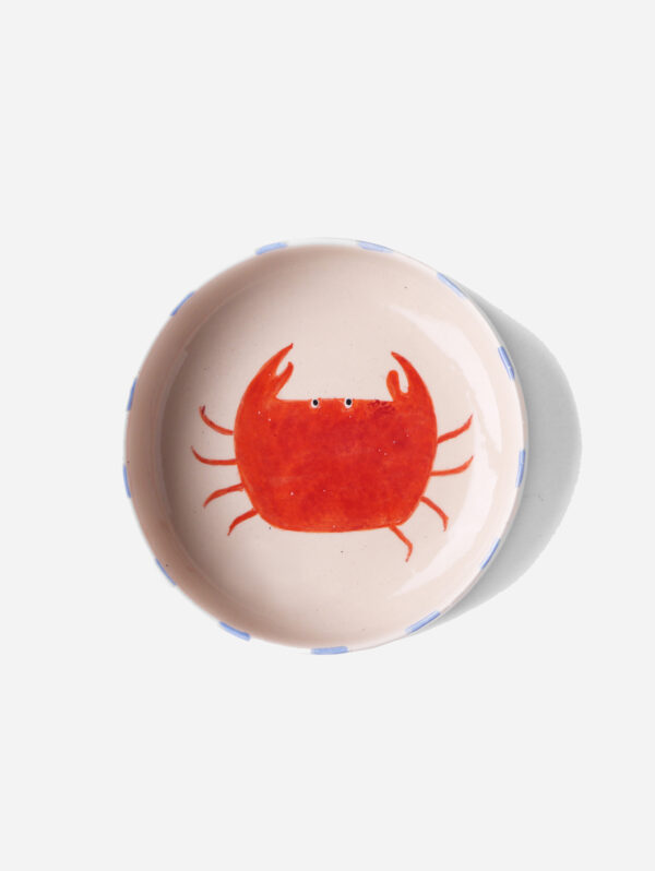 Hand-painted Plate - Crab - 8"