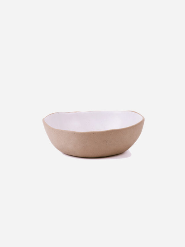 Handcrafted Ceramic Bowl - Natural Sand - 7.2"