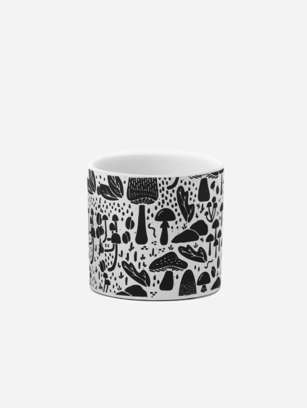 Mushroom Ceramic Planter - Black