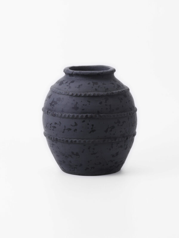 Terracotta Vase, Textured Bands