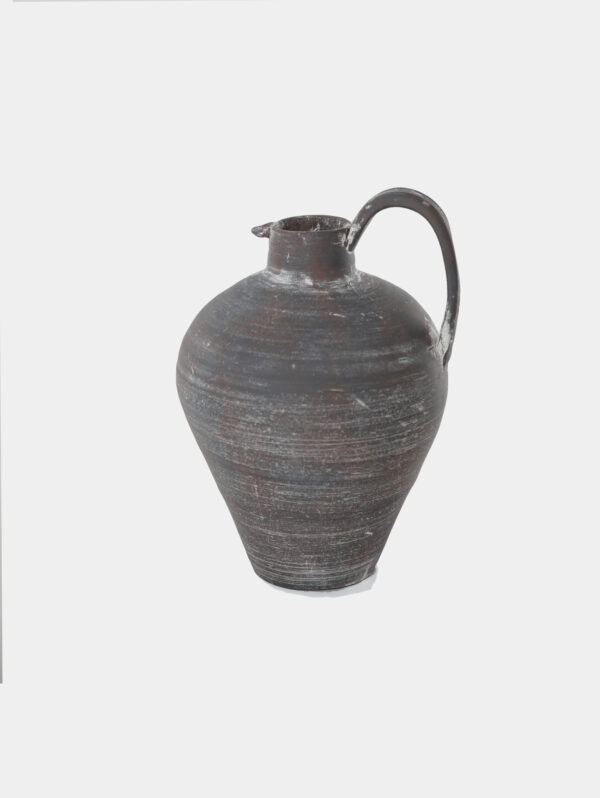 Vintage-Style Ceramic Pitcher - Charcoal