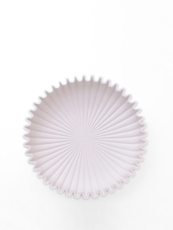 White Ceramic Scallop Bowl - 11.81" - Image 2