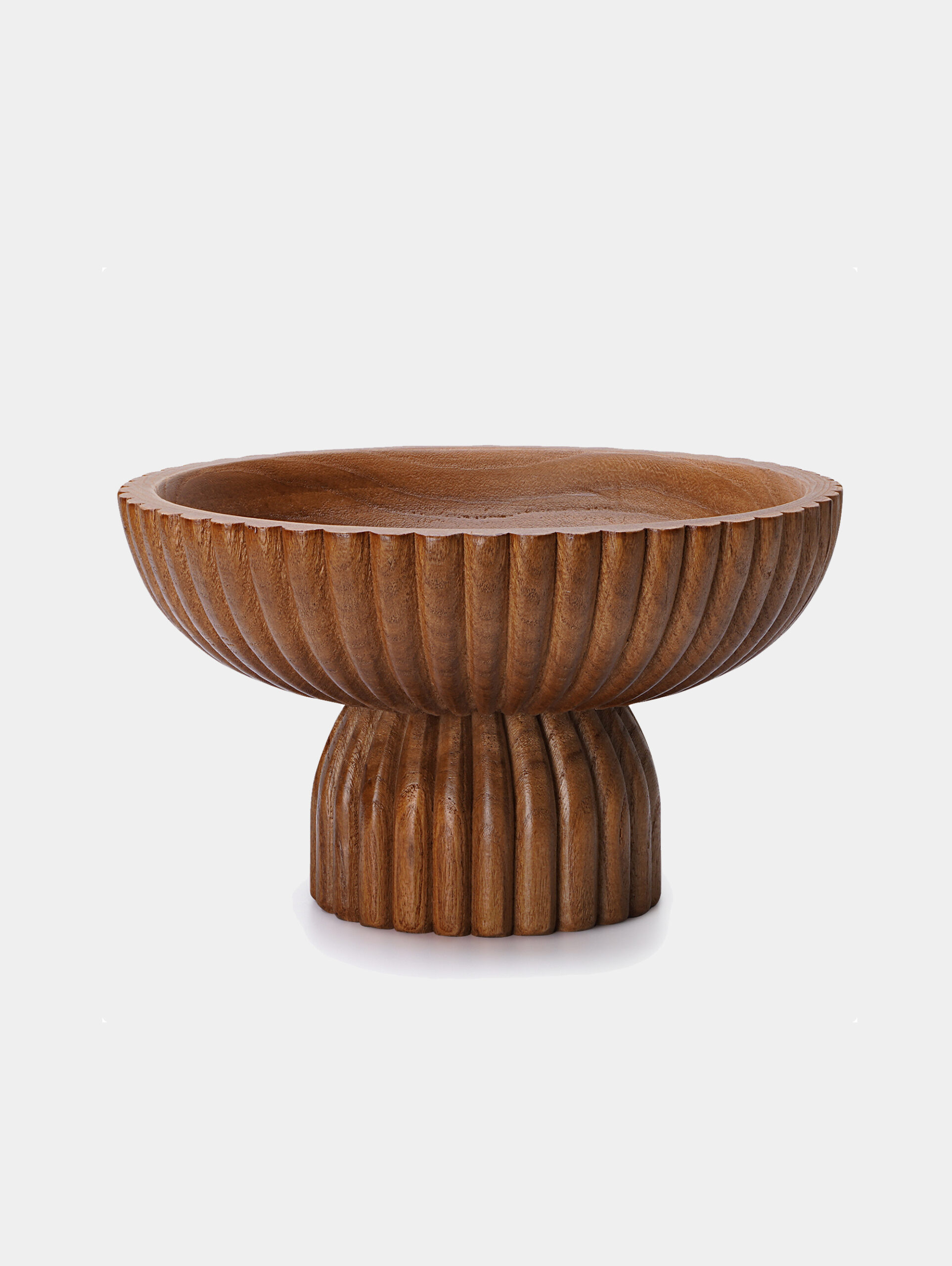 Wooden Scallop Bowl